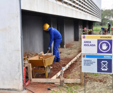 Obras em andamento: área interna do prédio vai receber nova rede lógica e iluminação em LED