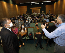 O secretário de Estado da Saúde, Beto Preto durante evento da  Fundação Estatal de Atenção em Saúde do Paraná (Funeas) -  Curitiba, 21/03/2022