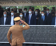 Governador Carlos Massa Ratinho Junior participa da solenidade de 51 anos da Academia Policial Militar do Guatupê - Curitiba, 08/03/2022