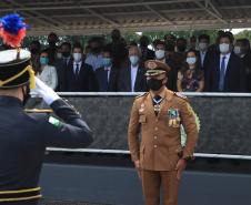 Governador Carlos Massa Ratinho Junior participa da solenidade de 51 anos da Academia Policial Militar do Guatupê - Curitiba, 08/03/2022