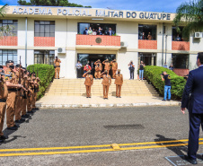 Governador Carlos Massa Ratinho Junior participa da solenidade de 51 anos da Academia Policial Militar do Guatupê - Curitiba, 08/03/2022