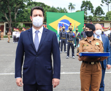 Governador Carlos Massa Ratinho Junior participa da solenidade de 51 anos da Academia Policial Militar do Guatupê - Curitiba, 08/03/2022