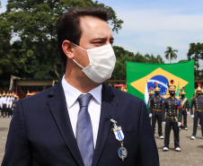 Governador Carlos Massa Ratinho Junior participa da solenidade de 51 anos da Academia Policial Militar do Guatupê - Curitiba, 08/03/2022