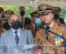 Governador Carlos Massa Ratinho Junior participa da solenidade de 51 anos da Academia Policial Militar do Guatupê - Curitiba, 08/03/2022