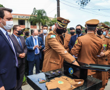 Governador Carlos Massa Ratinho Junior participa da solenidade de 51 anos da Academia Policial Militar do Guatupê - Curitiba, 08/03/2022