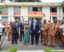 Governador Carlos Massa Ratinho Junior participa da solenidade de 51 anos da Academia Policial Militar do Guatupê - Curitiba, 08/03/2022