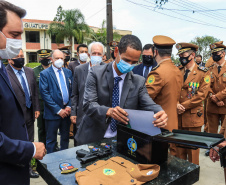 Governador Carlos Massa Ratinho Junior participa da solenidade de 51 anos da Academia Policial Militar do Guatupê - Curitiba, 08/03/2022