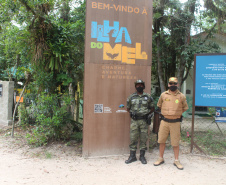 Com policiamento comunitário e ciclopatrulhamento, PM protege turistas e nativos da Ilha do Mel