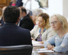 O governador Carlos Massa Ratinho Junior  recebe  nesta quarta-feira (30), no Palácio Iguaçu, Embaixadora do Canadá no Brasil, Jennifer May -  Curitiba, 30/03/2022