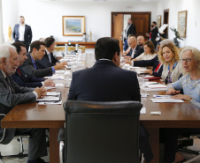 O governador Carlos Massa Ratinho Junior  recebe  nesta quarta-feira (30), no Palácio Iguaçu, Embaixadora do Canadá no Brasil, Jennifer May -  Curitiba, 30/03/2022