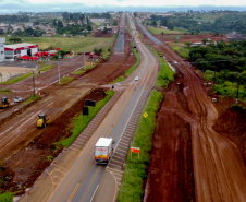 BR-277: obras no trecho em Guarapuava já atingiram 40% de conclusão