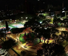 Entre as 82 ações nesse período está a revitalização da Praça Wilson Joffre, em Cascavel, na região Oeste.