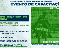 Paraná Esporte realiza eventos de capacitação para inscrição de projetos no Proesporte