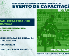 Paraná Esporte realiza eventos de capacitação para inscrição de projetos no Proesporte