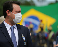 Governador Carlos Massa Ratinho Junior participa da solenidade de 51 anos da Academia Policial Militar do Guatupê - Curitiba, 08/03/2022