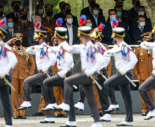 Governador Carlos Massa Ratinho Junior participa da solenidade de 51 anos da Academia Policial Militar do Guatupê - Curitiba, 08/03/2022