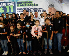 governador Carlos Massa Ratinho Junior e o  Secretário da Saúde, Beto Preto, assinam nesta quinta-feira (31), liberação de recurso para o Hospital de Rio Branco do Sul. 31/03/2022 - 