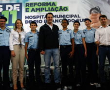 governador Carlos Massa Ratinho Junior e o  Secretário da Saúde, Beto Preto, assinam nesta quinta-feira (31), liberação de recurso para o Hospital de Rio Branco do Sul. 31/03/2022 - 