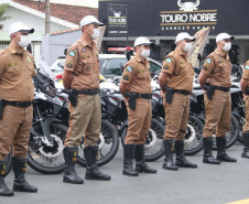 Batalhão de Trânsito completa 70 anos de história e recebe 45 novas motocicletas durante solenidade em Curitiba - Curitiba, 15/03/2022