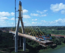 Obra da Ponte da Integração Brasil – Paraguai chega a 82% de conclusão 
