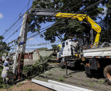  Com trabalho intenso durante a noite, Copel religa quase 90% das unidades afetadas pelo temporal - Na foto, trabalhos na área central dae Maringá: avenidas Mandacaru, XV de Novembro, Colombo e Rua Piratininga - Curitiba, 24/04/2022 Com trabalho intenso durante a noite, Copel religa quase 90% das unidades afetadas pelo temporal - Na foto, trabalhos na área central de Maringá: avenidas Mandacaru, XV de Novembro, Colombo e Rua Piratininga - Curitiba, 24/04/2022