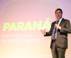 Governador Carlos Massa Ratinho Junior participa de evento da Invest Paraná no Museu Oscar Niemeyer, em Curitiba - Curitiba, 17/05/2022 - 