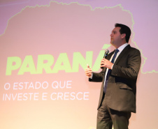 Governador Carlos Massa Ratinho Junior participa de evento da Invest Paraná no Museu Oscar Niemeyer, em Curitiba - Curitiba, 17/05/2022 - 