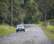 Estrada Rural na Comunidade de Ribeirão de Cima, em Teixeira Soares - 