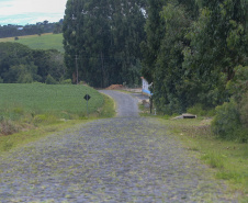 Estrada Rural na Comunidade de Ribeirão de Cima, em Teixeira Soares - 