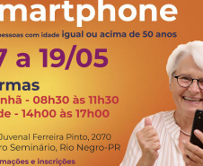 Paraná promove curso de smartphone para idosos em Rio Negro