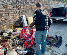 PCPR e Guarda Municipal apreendem 400 quilos de fios de cobre em Ponta Grossa