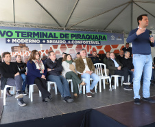 Governador Carlos Massa Ratinho Junior Assina Ordem de Serviço para construção do novo Terminal de Ônibus em Piraquara, na Região Metropolitana de Curitiba.  Piraquara, 19/05/2022 - Foto: Ari Dias/AEN