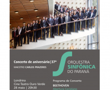 Orquestra Sinfônica do Paraná se apresenta em quatro cidades em maio