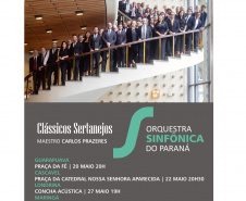 Orquestra Sinfônica do Paraná se apresenta em quatro cidades em maio