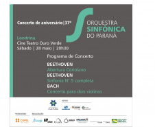 Orquestra Sinfônica do Paraná se apresenta em quatro cidades em maio
