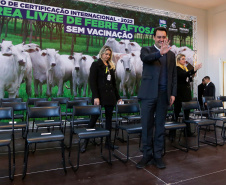 O Governo do Estado celebra nesta terça-feira (31) o primeiro ano do Paraná como área livre de febre aftosa sem vacinação e comemora os 10 anos de fundação da Agência de Defesa Agropecuária do Paraná (Adapar) - Curitiba, 31/05/2022
