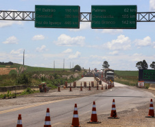 Obras de pavimentação em concreto na PRC-280, em Palmas