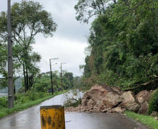DER/PR vai solucionar queda de rochas em rodovia de União da Vitória 