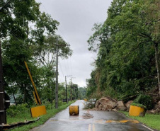 DER/PR vai solucionar queda de rochas em rodovia de União da Vitória 