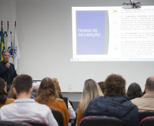 CURITIBA (BRASIL), 12/05/2022;  Presidente do Tecpar Jorge Augusto Callado Afonso, durante apresentação institucional de divulgação do Editlal das Startups da Saúde.- Curitiba, 11/05/2022 - Foto: Hedeson Alves/TECPAR