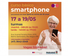 Paraná promove curso de Smartphone para idosos em Rio Negro