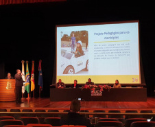 Detranzinho é apresentado no I Encontro Regional de Gestão Municipal do Trânsito e Segurança Viária, em Caxias do Sul 