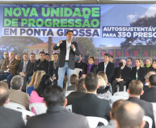 Governador inaugura nova unidade de progressão penal para recuperação de presos em Ponta Grossa