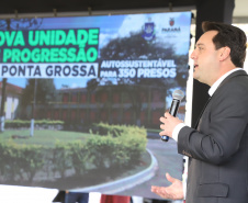 Governador inaugura nova unidade de progressão penal para recuperação de presos em Ponta Grossa