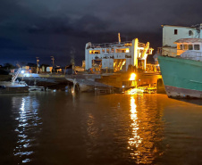 Segundo ferry boat do DER/PR segue para manutenção em Santa Catarina 