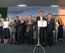 governador Carlos Massa Ratinho Junior anuncia nesta segunda-feira (27) a  construção de um museu internacional de arte em Foz do Iguaçu, a primeira  instituição cultural da América Latina a contar com a cooperação do Centro  Georges Pompidou, da França