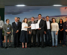 governador Carlos Massa Ratinho Junior anuncia nesta segunda-feira (27) a  construção de um museu internacional de arte em Foz do Iguaçu, a primeira  instituição cultural da América Latina a contar com a cooperação do Centro  Georges Pompidou, da França