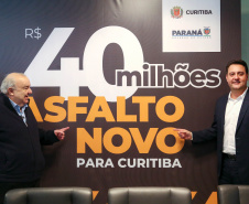 Governador libera R$ 40 milhões para asfalto e revitalização de ruas de Curitiba