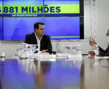 Governador Carlos Massa Ratinho Junior, recebeu representantes da empresa Volvo, que anunciaram investimentos de R$ 881 milhões na fabrica de Curitiba - 