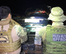 BPFRON e Polícia Federal apreendem mais de uma tonelada de droga em Francisco Alves